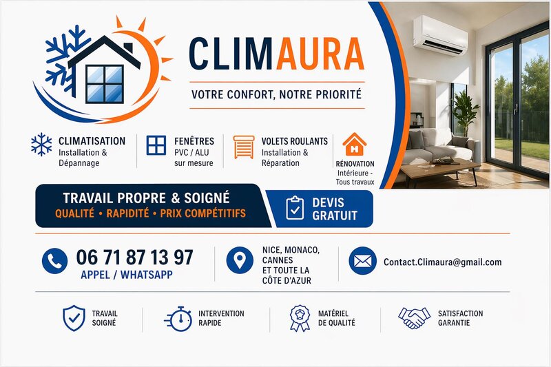 Custom Windows and Shutters - Air Conditioning - Interior Finishing