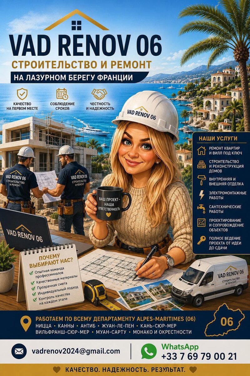 VAD RENOV 06 – строительство и ремонт на Лазурном берегу Франции