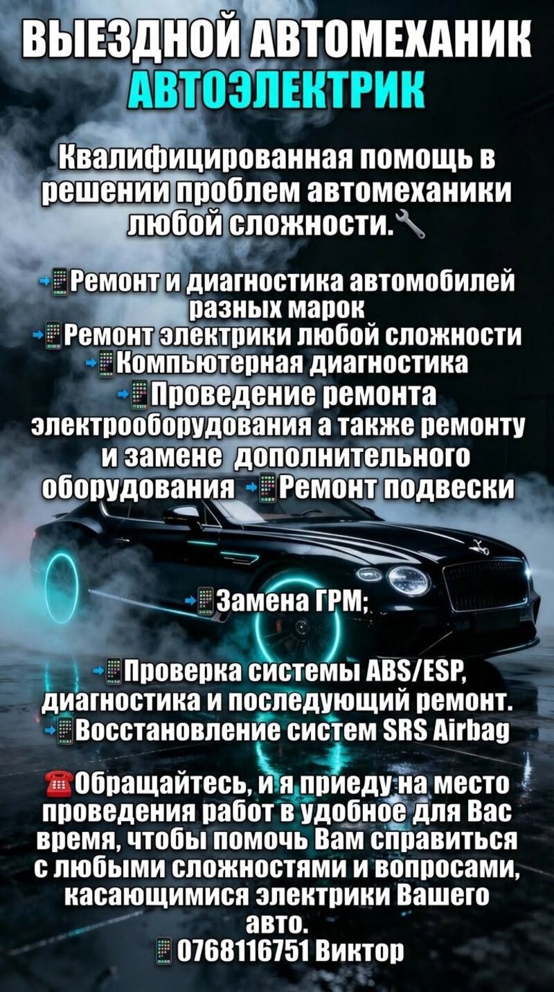 Выездной автомеханик и автоэлектрик на Лазурном берегу