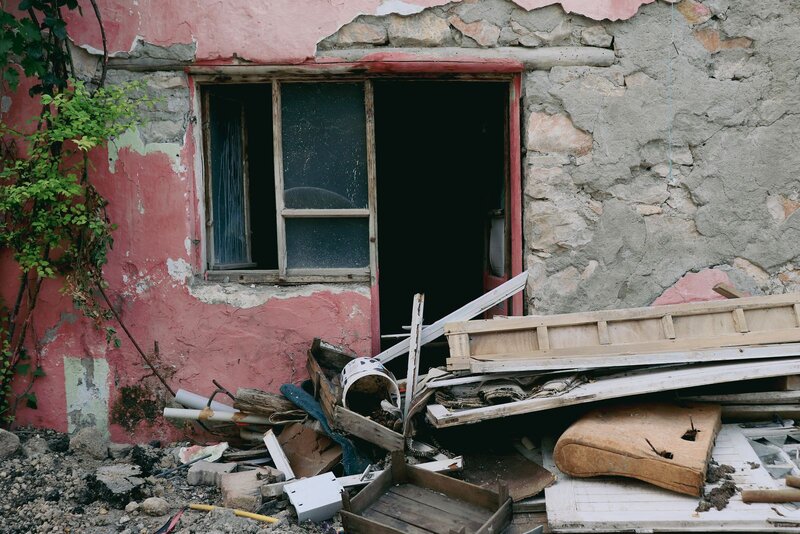 Demolition and removal of construction waste