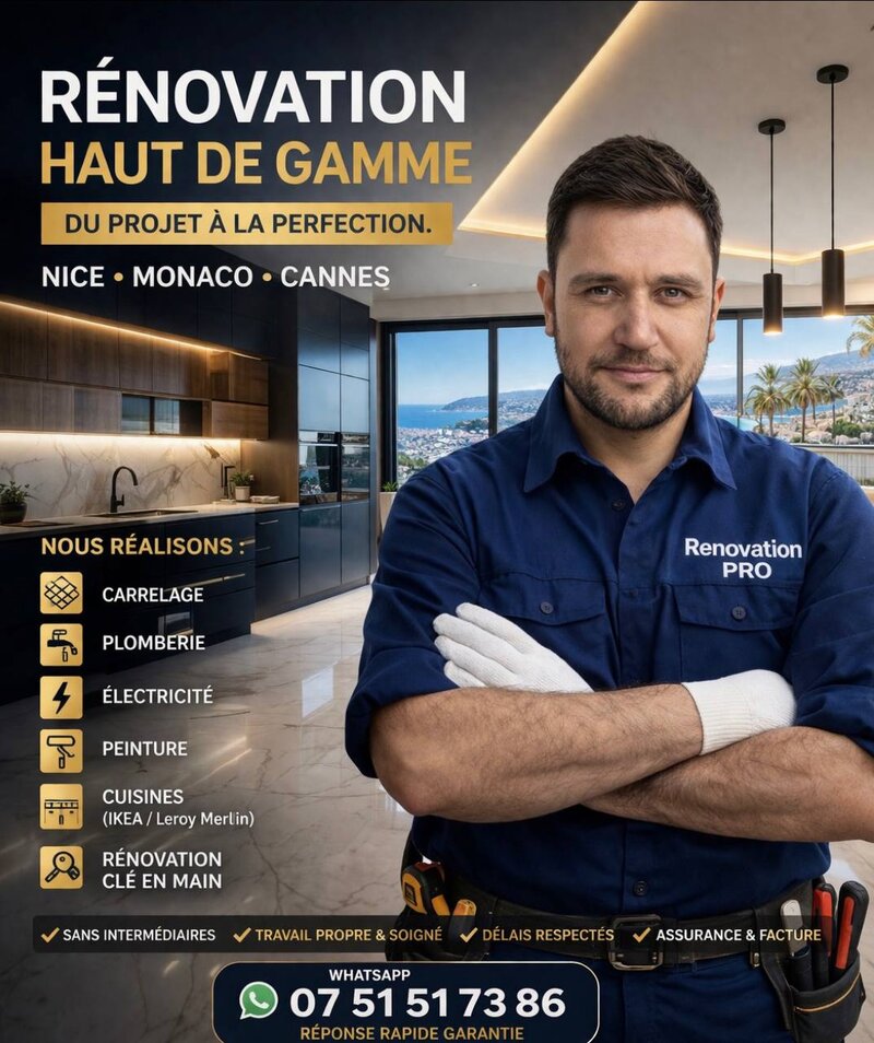 Ремонтные работы на Лазурном берегу – под ключ